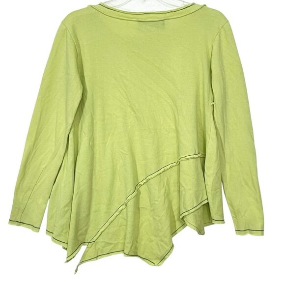 Ozai N Ku Boho Sweater Knit Asymmetric Inside Out Hem Contrast/Stitching S - Picture 7 of 15